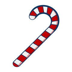 Obraz premium Red and white striped candy cane in a festive design 