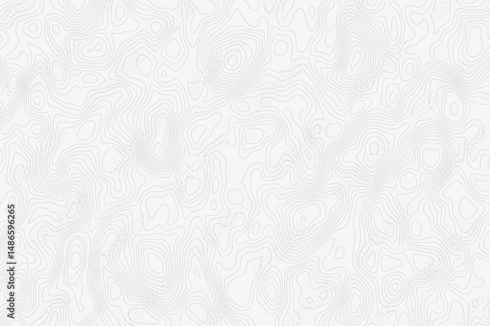 Poster modern topo minimalist abstract topographic map design featuring contour wavey lines on a white back