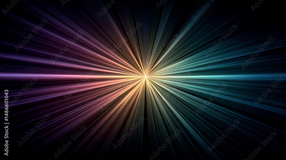 Poster radiant luminosity: an alluring burst of dynamic light from a central point