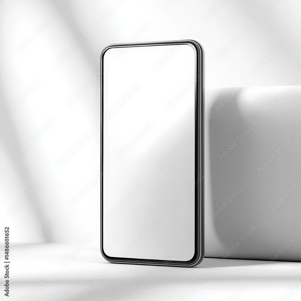 Aufkleber modern smartphone mockup with blank screen on white background ideal for app presentation or website