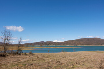 Wonderful scenery around the artificial Plastira lake, Karditsa, Greece