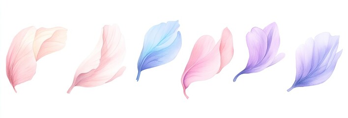 Delicate, pastel-colored flower petals