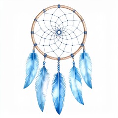 Watercolor Dreamcatcher with Feathers – Still a favorite in boho-inspired decor