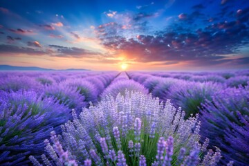 Naklejka premium Smooth Lavender To Sky Blue Gradient With Light Grain