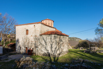 The Petras monastery in lake Plastira, close to Karitsa village, Greece