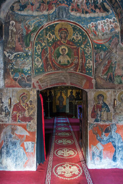 The Petras monastery in lake Plastira, close to Karitsa village, Greece