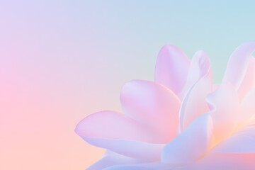 Delicate flower petals in gentle pastel tones for nature art design