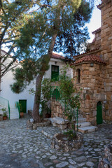 Fototapeta premium The beautiful monastery of Saint Efraim in Nea Makri, Greece