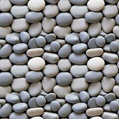 smooth round stones arranged concentrically