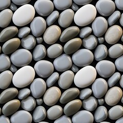 smooth round stones arranged concentrically