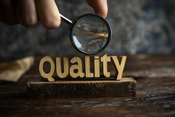 Quality Assurance Concept with Word 'Quality' and Magnifying Glass