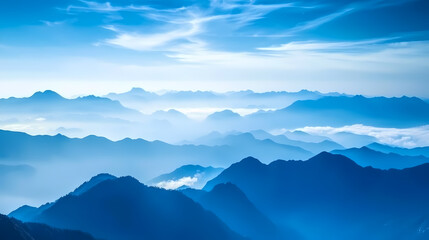 Obraz premium Majestic Mountain Range Panorama