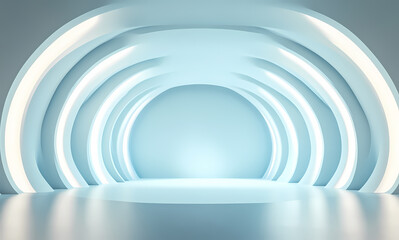 Obraz premium Futuristic Abstract Light Tunnel
