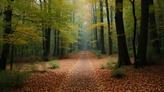 A forest filled with lots of trees and leaves