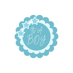 Its a boy sticker with transparent background