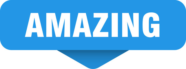 amazing sticker. amazing sign on transparent background