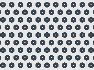 A repeating geometric pattern background with dark-gray hexagons on a lighter-gray background.