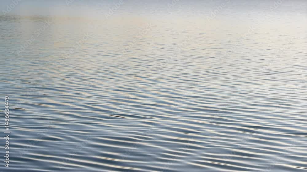 Poster gentle blue water surface with subtle rippling texture and soft, neutral tone for a calm and tranqui