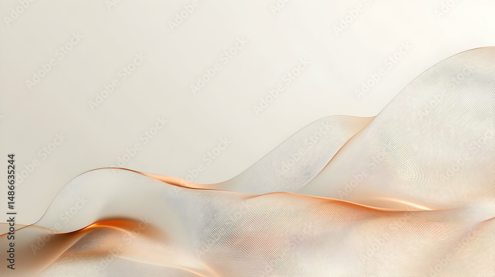 Poster elegant and soft undulating texture with subtle gold highlights for modern design