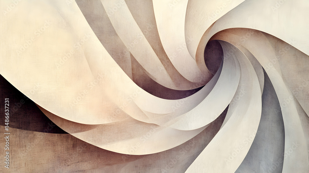 Poster subtle swirls and delicate curves: a textured abstract visual journey