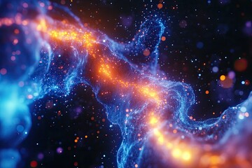 Fototapeta premium Abstract cosmic nebula, swirling energy currents