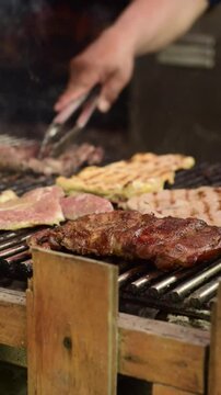 Barbacoa asasdo familiar comida carne asada parrillada