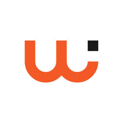 Initial letter W logo design or alphabet logo design symbol