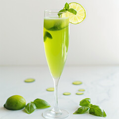 green smoothie with mint