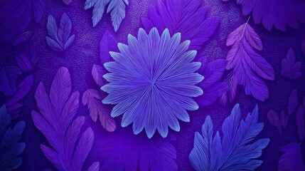 Obraz premium Elegant Purple Floral Pattern