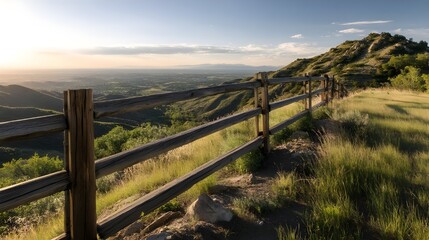 Experience breathtaking serene rustic fence framing panoramic rolling meadows, perfect countryside retreat landscaping inspiration visual
