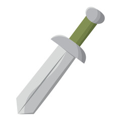 Sharp Sword Cartoon Weapon Design. Vector