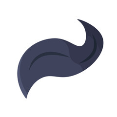 Obraz premium Black cartoon mustache classic curl. Vector