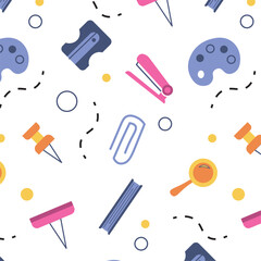 Stationery pattern background. Vector