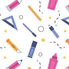 Stationery pattern background. Vector