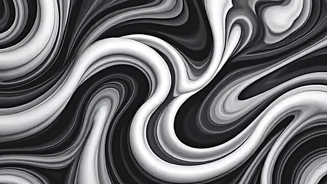 chiaroscuro 4k abstract wave pattern, contrasting dark and light waves intertwining, dramatic shadows adding depth, a moody and atmospheric feeling, fluid shapes creating a sense of mystery