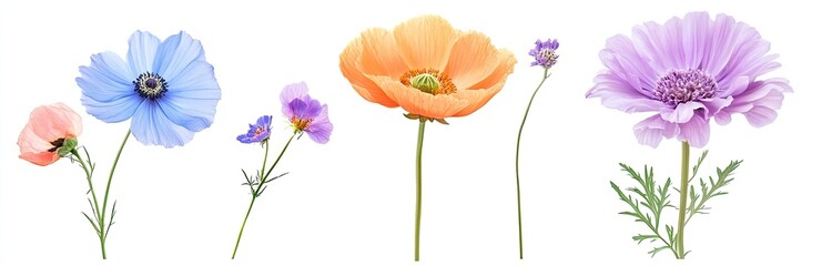 Colorful floral display with pastel blooms