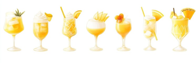 Assorted Refreshing Yellow Drinks