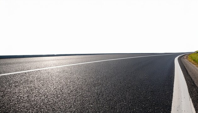 an asphalt road isolated on transparent background