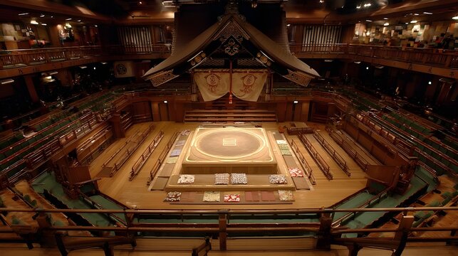 Explore Authentic Traditional Sumo Wrestling Dohyo Without Spectators Showcasing Raw Martial Arts Rituals And Heritage