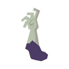 Zombie hand from the grave. Vector
