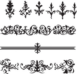 Elegant Vector Floral Ornaments and Decorative Design Elements