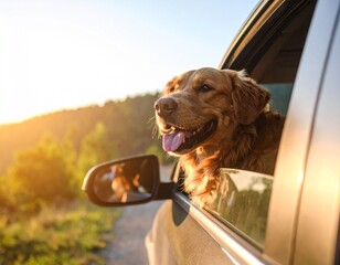 dog from car window