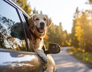 dog from car window