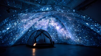 Captivating space themed play dome projects mesmerizing starry night sky indoors for interactive childrens imagination