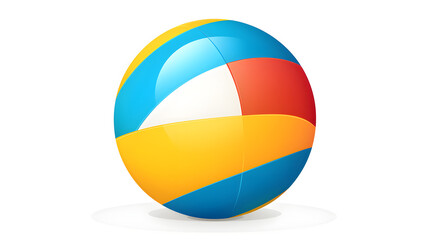 Fototapeta premium Colorful Beach Ball Flat Vector Illustration Logo Icon Clipart for Branding and Marketing