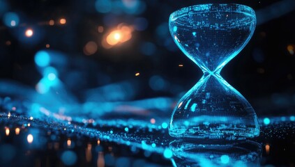 Time's passage, digital hourglass