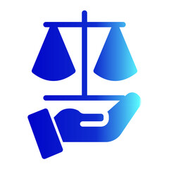 Justice Icon # Notary Pack Themes # Solid Gradient Style