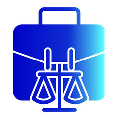 Briefcase Icon # Notary Pack Themes # Solid Gradient Style
