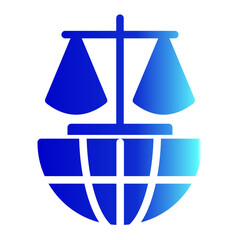 International Law Icon # Notary Pack Themes # Solid Gradient Style