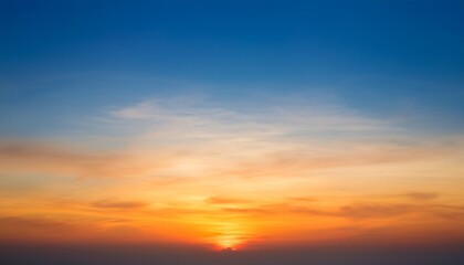 Obraz premium abstract gradient sunrise in the sky with cloud and blue mix orange natural background